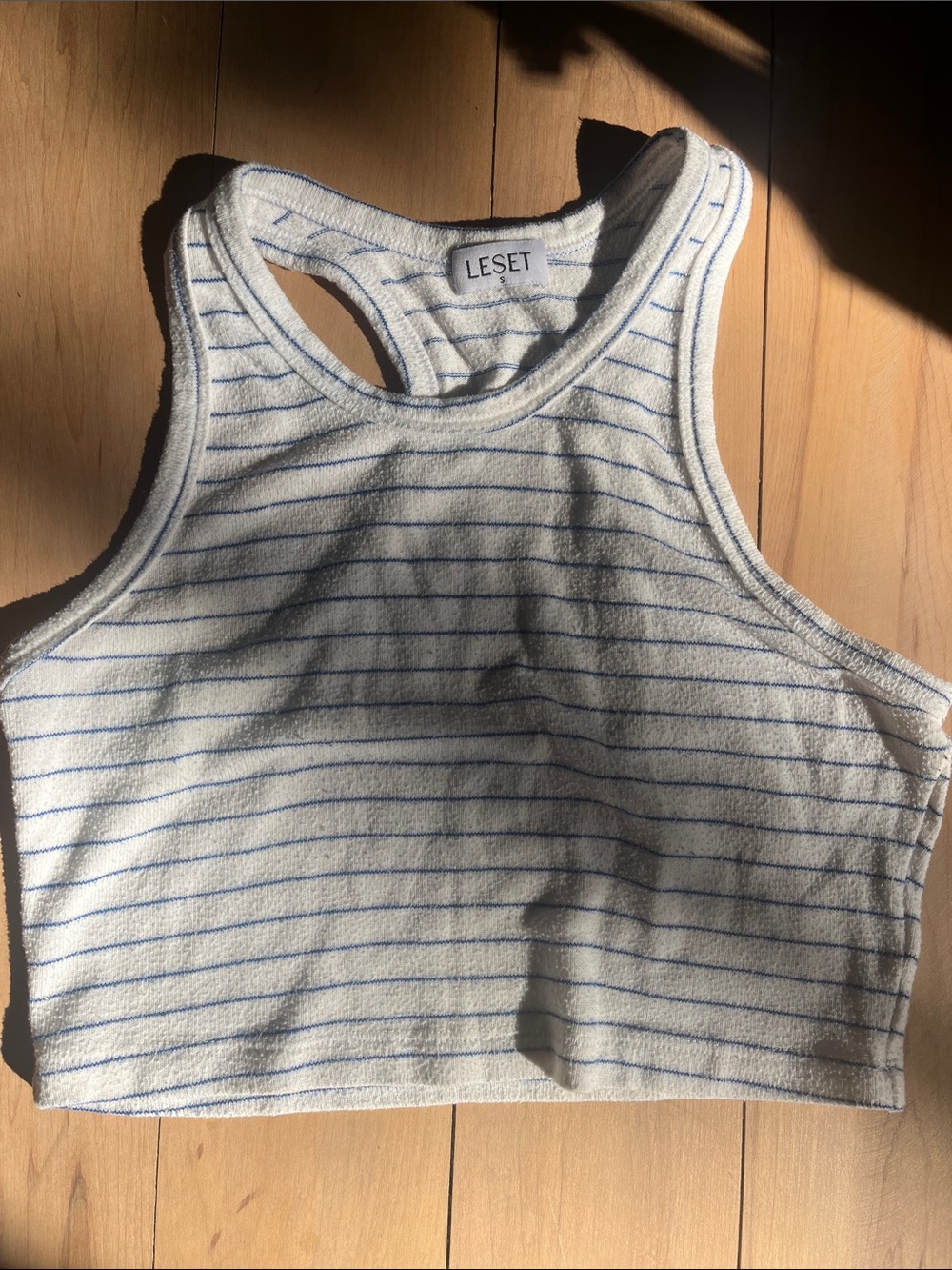 LeSet blue and white striped tank and pants set size S